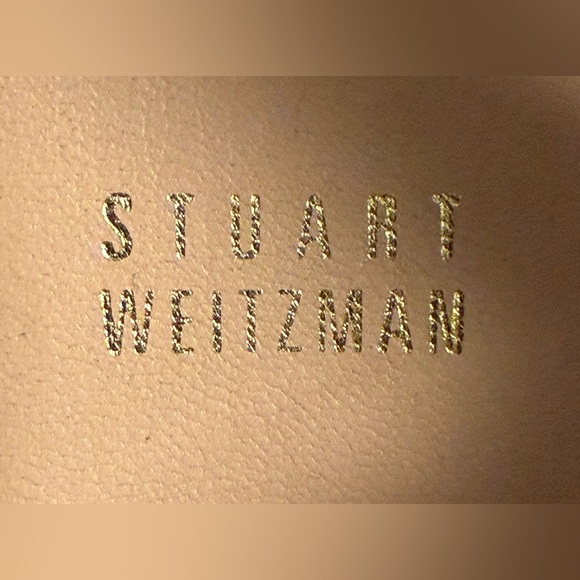 Stuart Weitzman Espadrille Wedge Sandals Nude Leather Size 8.5 | Italy - Picture 7 of 10